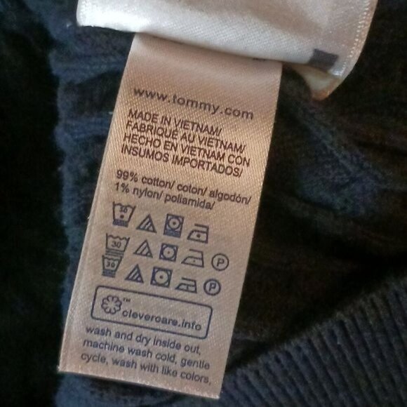 Tommy Hilfiger Sweater Blue Knit Classic Stretch Long Sleeve Womens Size L - Picture 7 of 7